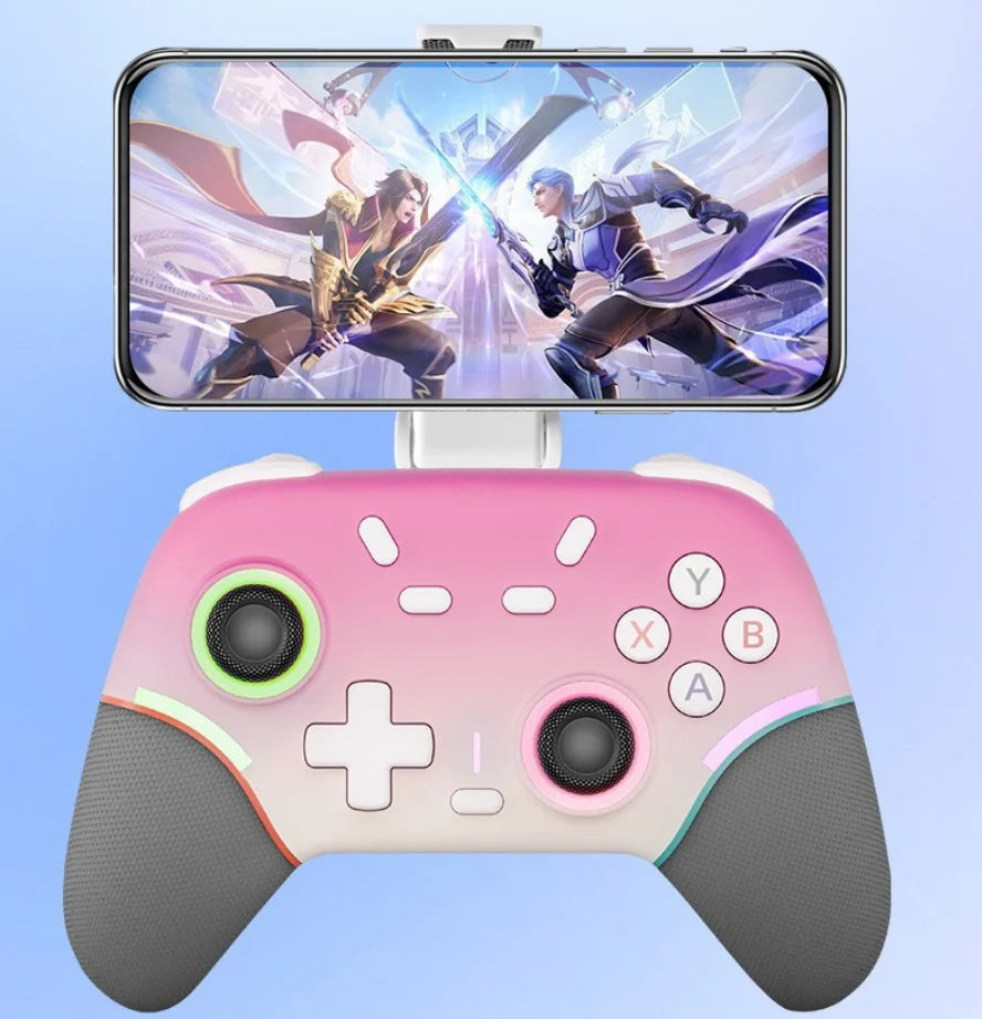 Multi-Platform Gamepad X9 for Switch 2/Switch/PC/PS3/PS2,Controller with Vibration,RGB Lighting Effect,Dual Back Keys&Macro