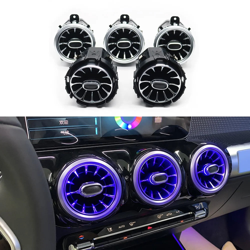 W247 64 Colors Auto Air Conditioning System Turbine Vents Ambient Light for Mercedes-Benz B-class W247 GLA H247