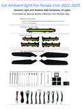 Factory Price Dynamic Style Car Symphony Ambient Light Atmosphere Decoration Kit for Honda Civic 11th 2022-2025 Auto Interior