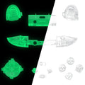 Glow in Dark-Green Bumpers Trigers Dpad ABXY Start Back Sync Share Keys Parts Replacement Buttons for Xbox Series X S Controller