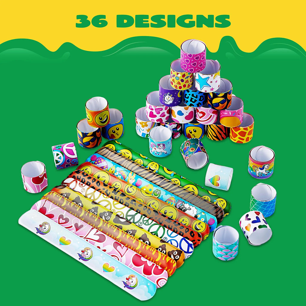 20/40/60Pcs Slap Bracelets for Kids Bulk Wristbands with Animals, Friendship for kids Easter Party Favors