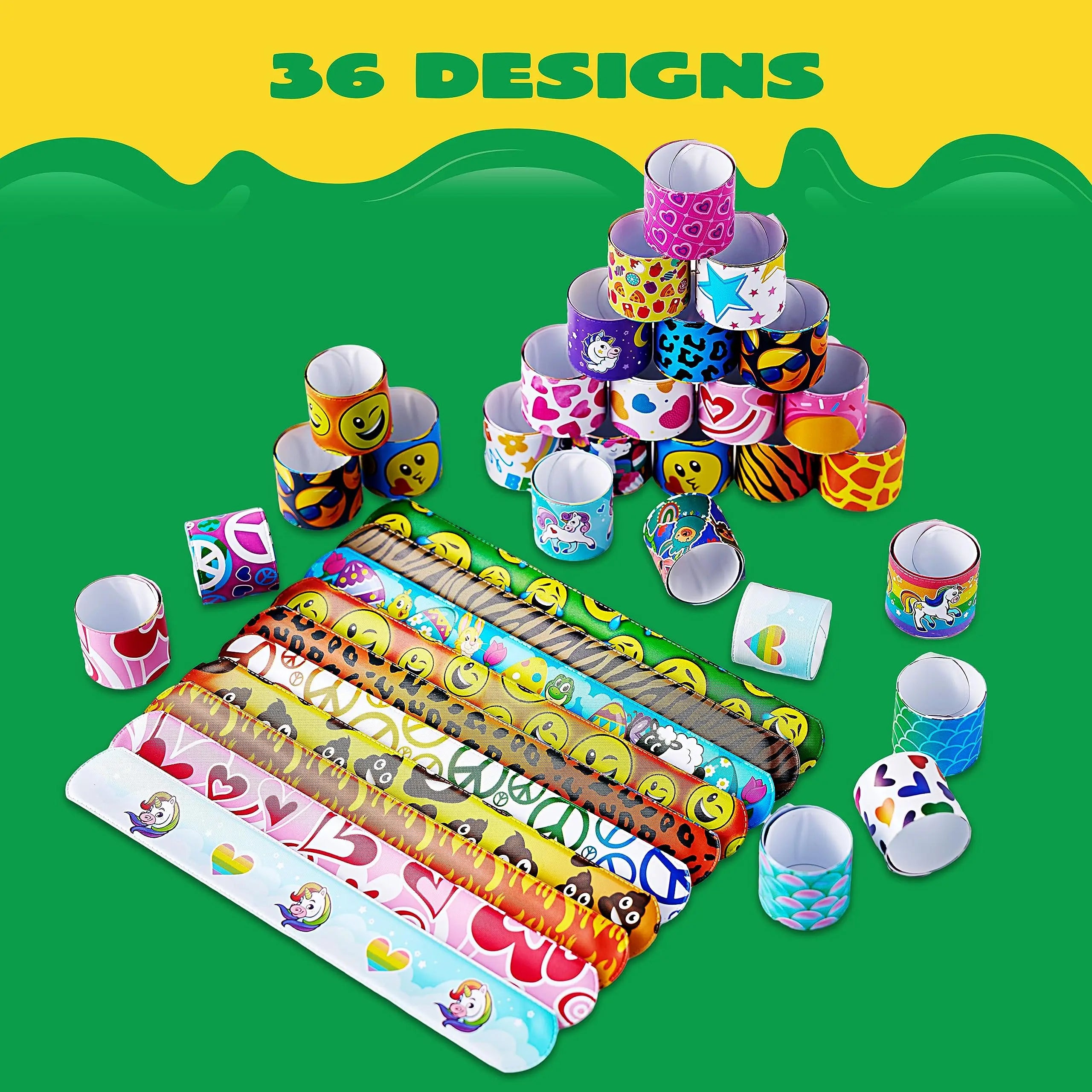 20/40/60Pcs Slap Bracelets for Kids Bulk Wristbands with Animals, Friendship for kids Easter Party Favors