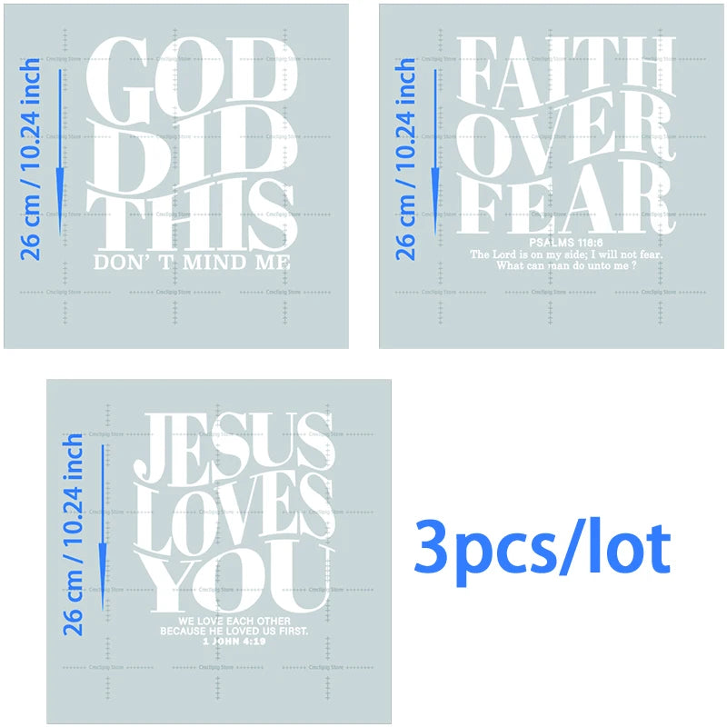 JESUS IS MY GOD KING LORD  thermoadhesive patches for clothes heat transfer vinyl Applique for clothes T-shirt Decal Decor