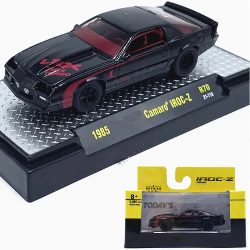 Diecast Original 1:64 Scale 1985 Camaro IROC-Z Simulation Alloy Car Model Static Display Collectible Gift Decoration Souvenir