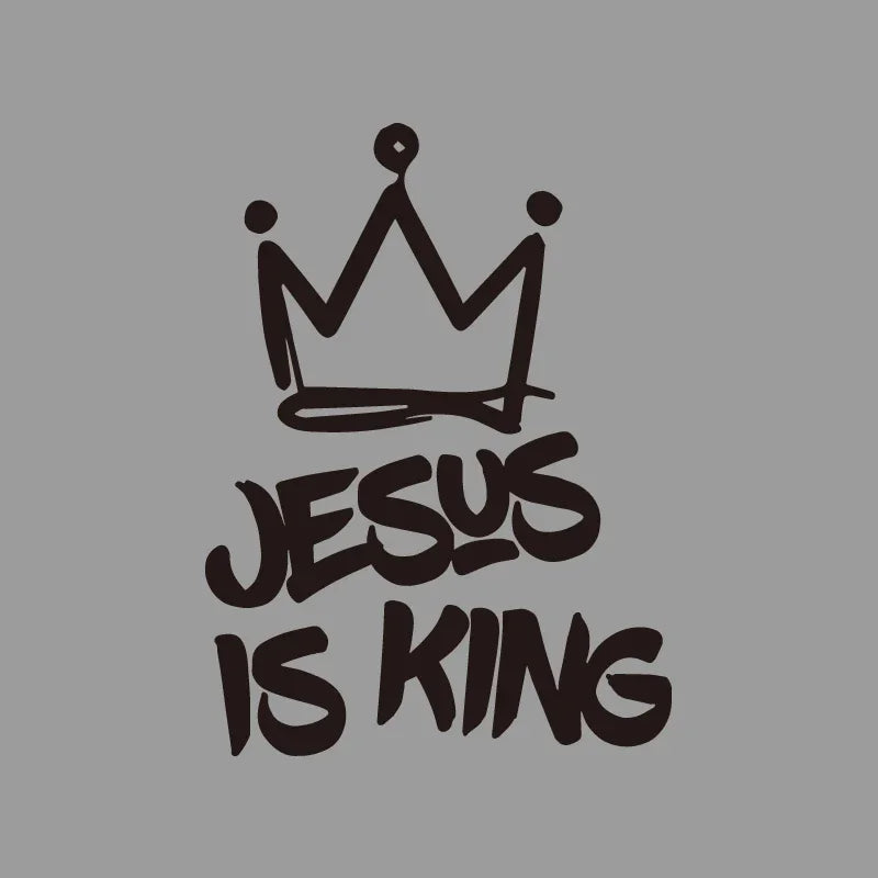 Jesus is King and wears a crown creative&funny stickers for cartoon fans&lover,high quality for car trucks motorcycles & laptops