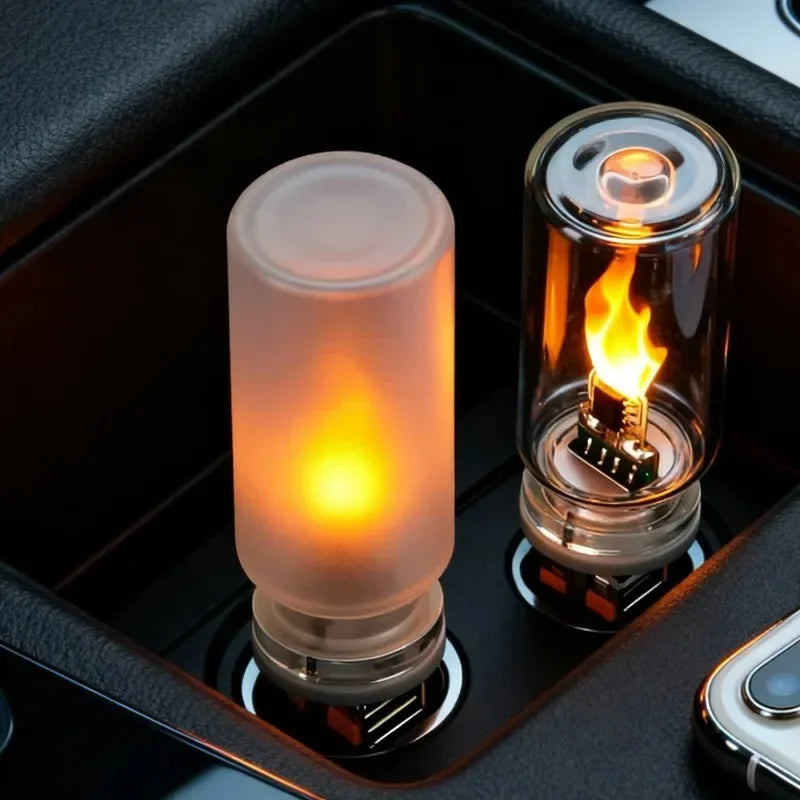 Car Interior Decoration Light Car Ambient Lamp Night Light for Holiday Home Auto Decoration 5V USB Led Flash Candles Light Bulb