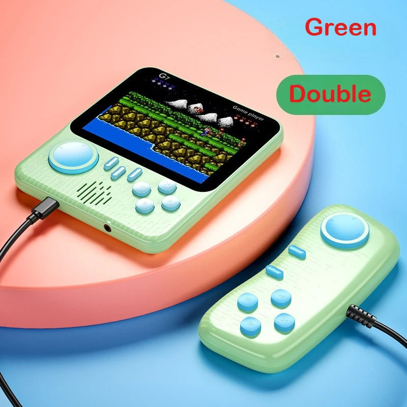 G7 Retro Handheld Game Console, 3.5-Inch LCD,  Built-In 666 Games,Portable Gaming Console, USB Charging Cable, AV Output Cable