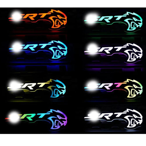 App Bluetooth Controlled RGB LED Light-Up Front Grille Badge Emblem for Dodge Challenger SRT Hellcat Auto Lamp Accessories Parts