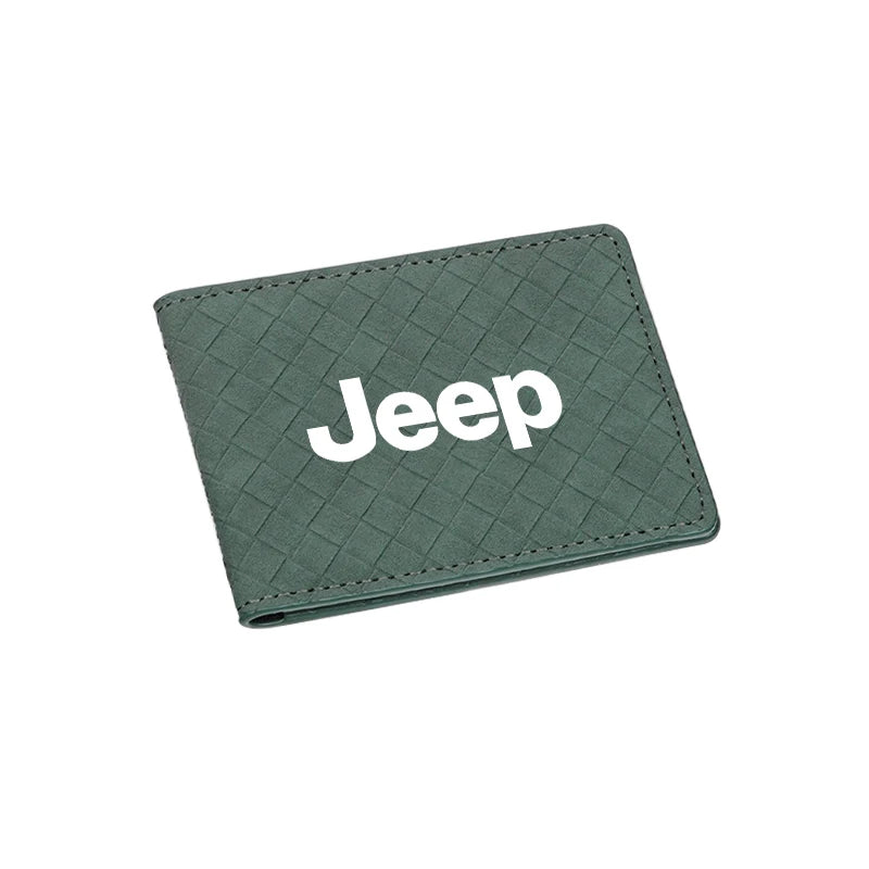 Car Driver's License Leather Cover Suede Protective Shell For Jeep Grand Cherokee Wrangler JK Gladiator Compass Renegade Patriot