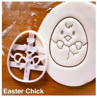 Easter Rabbit Cookie Embossed Mold Cute Yoga Bunny Fondant Cake Biscuit Cutter Mold For Happy Easter Party Decor DIY Baking Tool