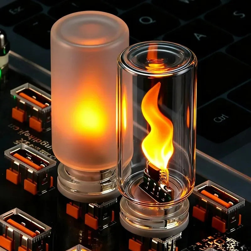 Car Interior Decoration Light Car Ambient Lamp Night Light for Holiday Home Auto Decoration 5V USB Led Flash Candles Light Bulb