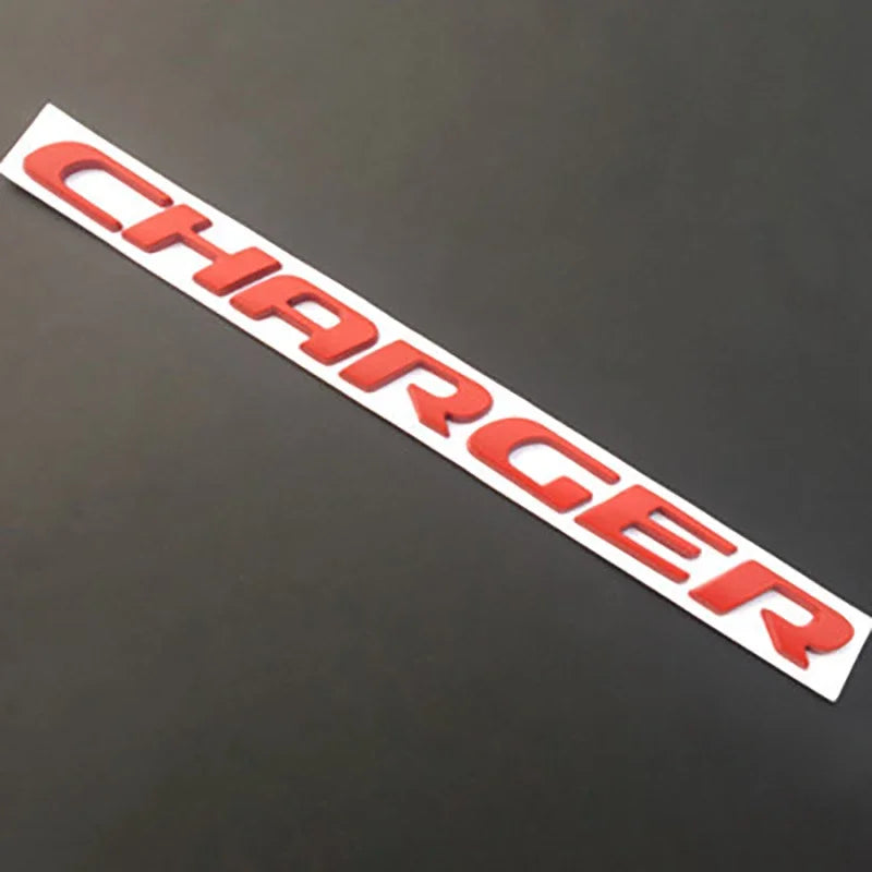 Metal Raider Charger Letter Fashion Logo Fender Rear Trunk Emblem Badge for Dodge Charger GT AWD 500 SRT R/T Hellcat Scat Pack