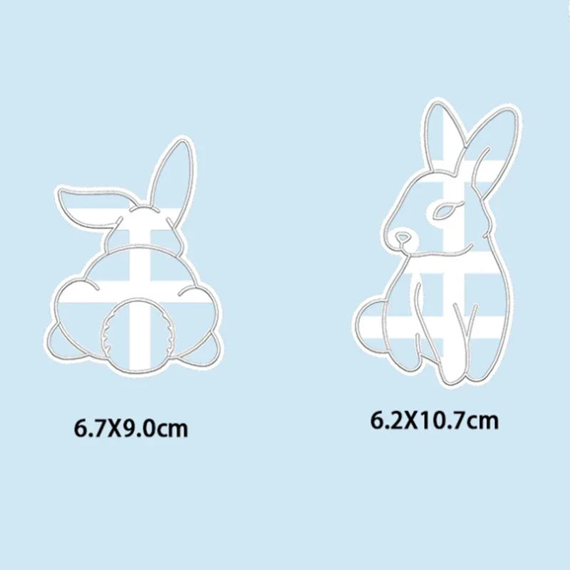 Easter Rabbit Cookie Embossed Mold Cute Yoga Bunny Fondant Cake Biscuit Cutter Mold For Happy Easter Party Decor DIY Baking Tool