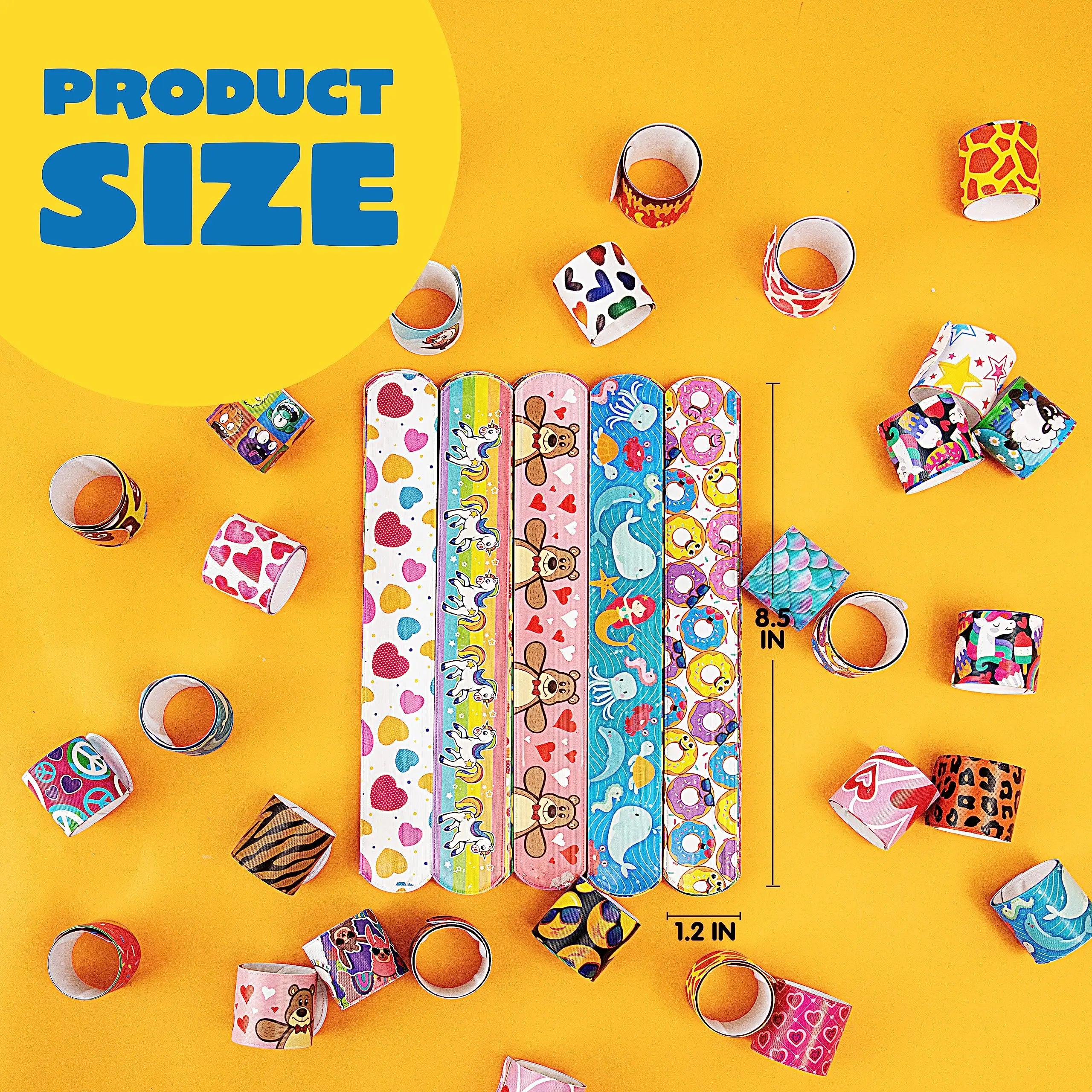 20/40/60Pcs Slap Bracelets for Kids Bulk Wristbands with Animals, Friendship for kids Easter Party Favors