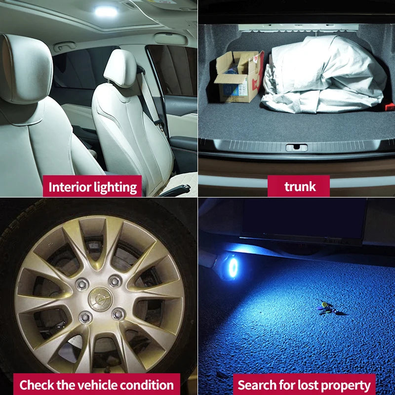 Car Interior Ambient Light Ceiling Lamp Car Reading Light Rechargeable LED Auto Styling Night Light For Automobiles Family Party
