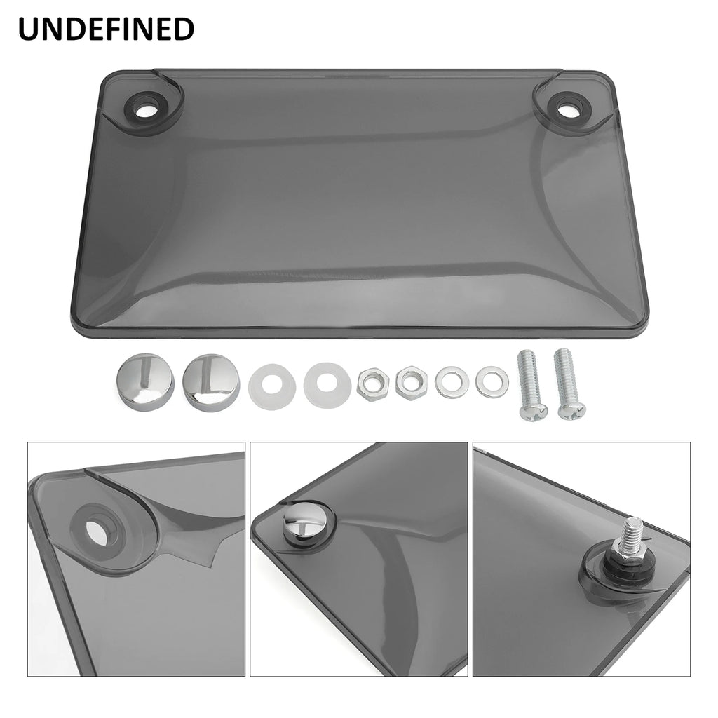 Motorcycle License Plate Frame Cover Shield License Protector Cover 4x7 inch License Plate Cover Moto License Plate Frame