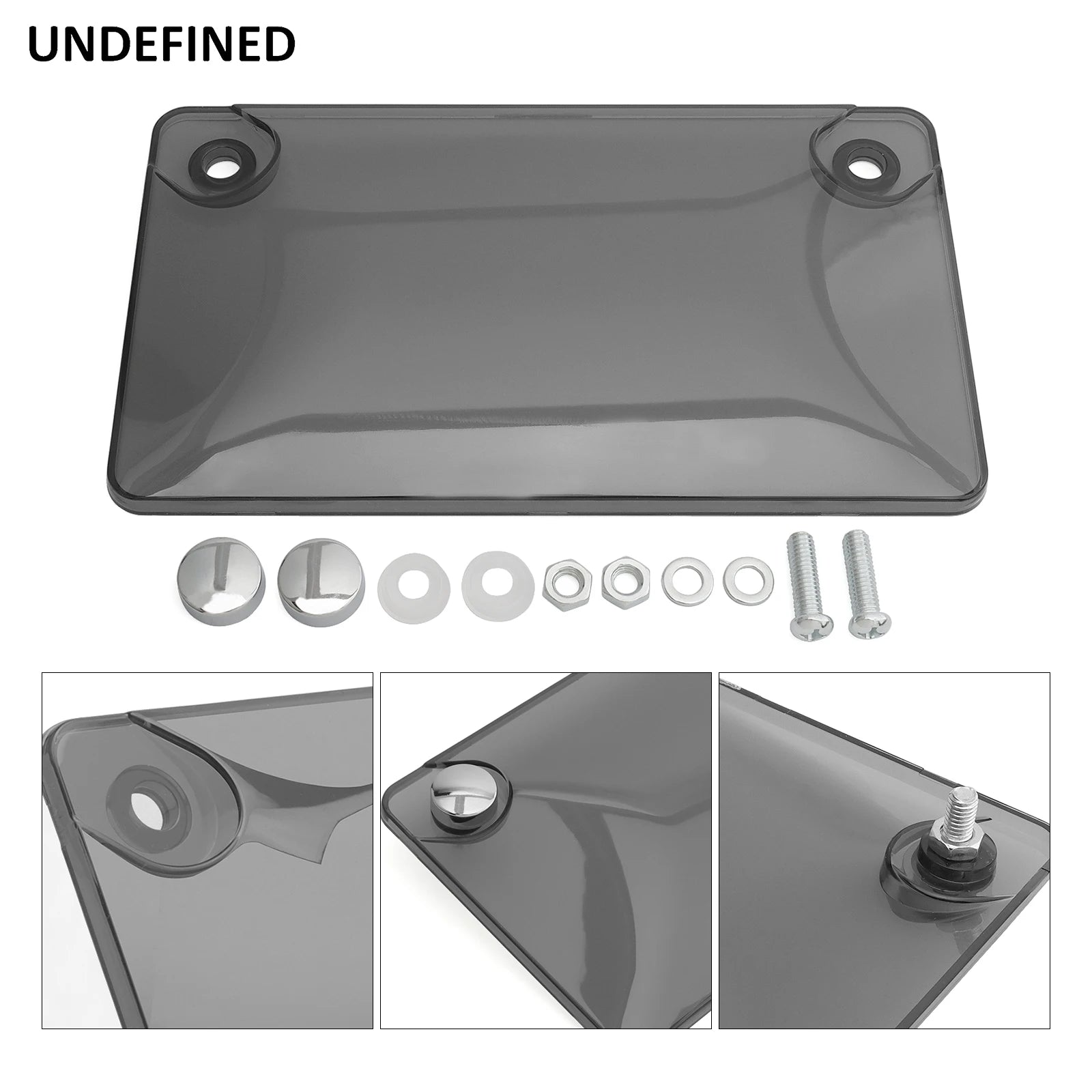 Motorcycle License Plate Frame Cover Shield License Protector Cover 4x7 inch License Plate Cover Moto License Plate Frame
