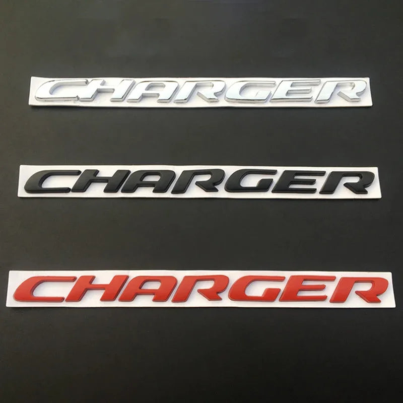 Metal Raider Charger Letter Fashion Logo Fender Rear Trunk Emblem Badge for Dodge Charger GT AWD 500 SRT R/T Hellcat Scat Pack