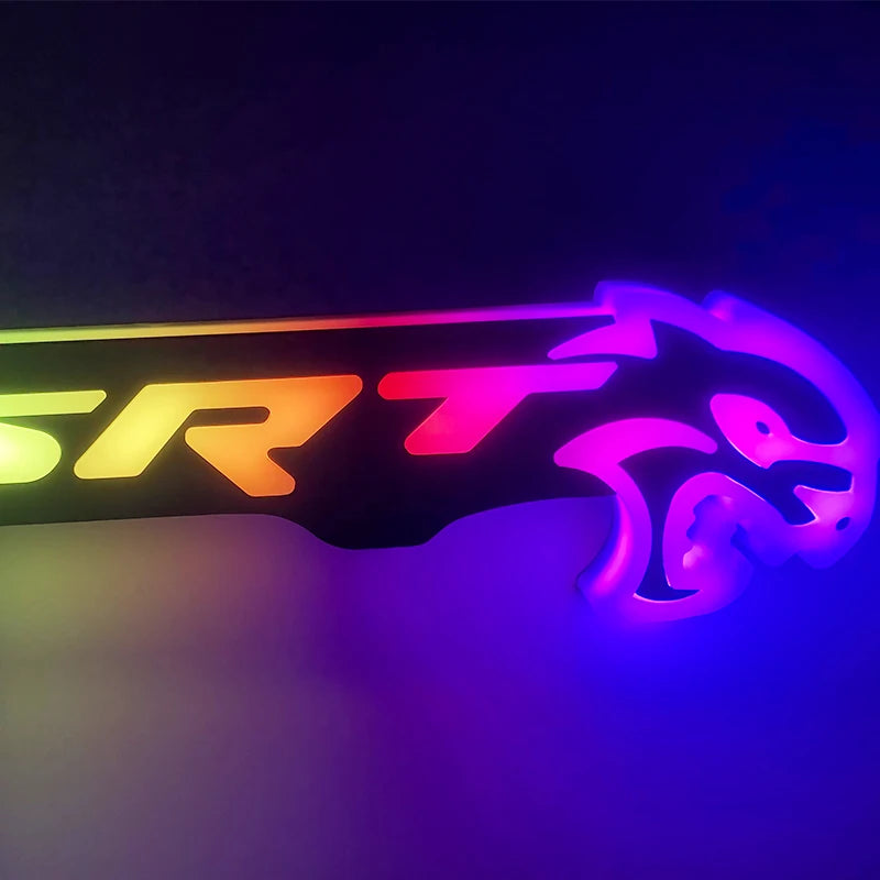 RGB LED Front Grille Emblem/Badge - Fits SRT Models -App Controlled for Dodge Challenger for SRT Hellcat Car Light Accessory